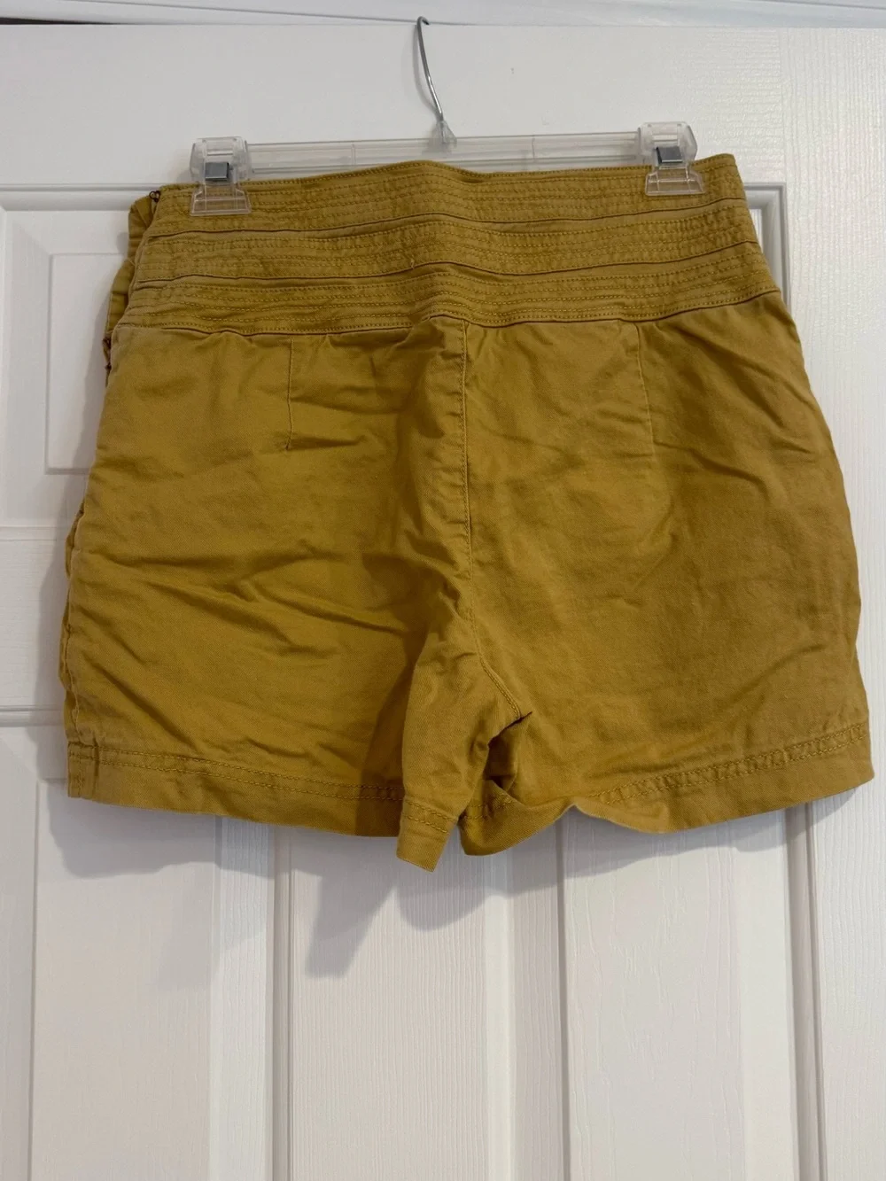 Women's High-Waist Mustard/Olive/Tan Casual Shorts